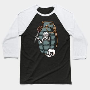 Bomb skull Baseball T-Shirt